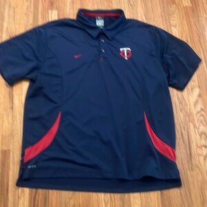 Nike dri-fit xxl authentic collection performance apparel Minnesota Twins shirt